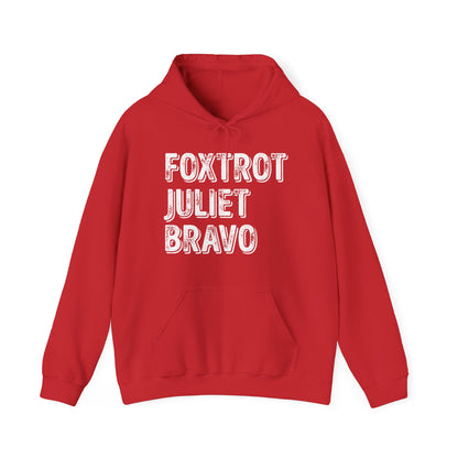 Retro Vintage Foxtrot Juliet Bravo Hoodie For Men Women