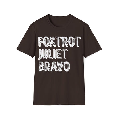 Retro Vintage Foxtrot Juliet Bravo T-Shirt For Men Women