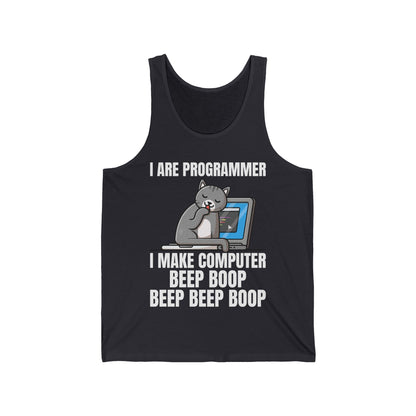 Funny I Are Programmer I Make Computer Beep Boop Cute Cat Tank Top For Men Women Tank Top