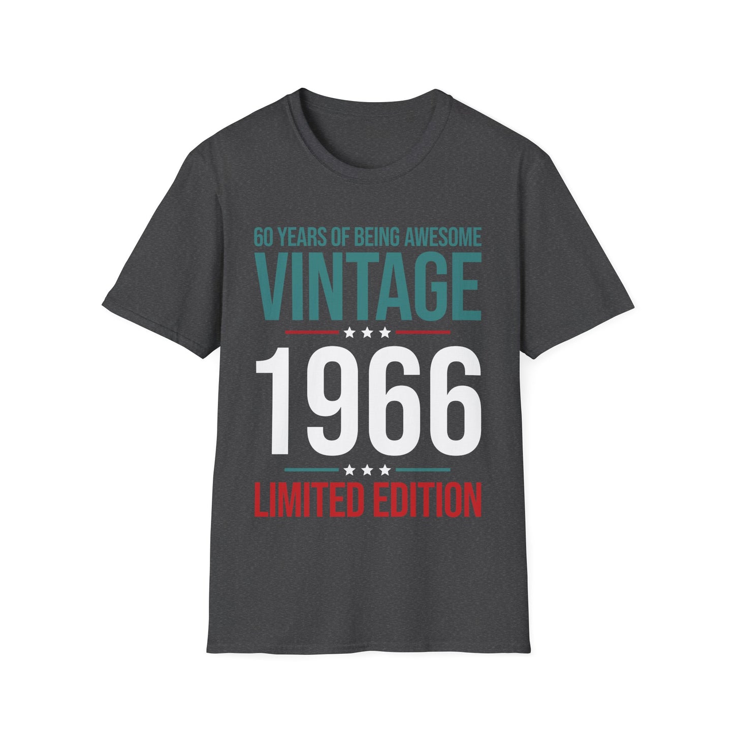 60 Year Old Gifts Vintage 1966 60 Years Awesome 60th Birthday T-Shirt