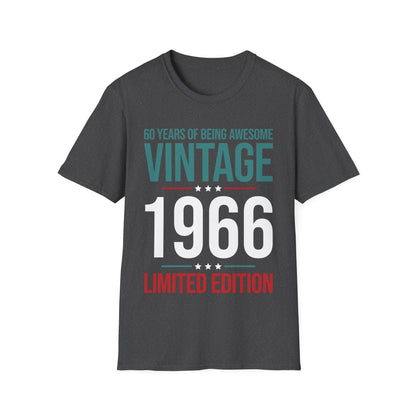 60 Year Old Gifts Vintage 1966 60 Years Awesome 60th Birthday T-Shirt