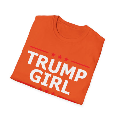 Cute Trump Girl Republican US Flag 2024 Vintage Vote T-Shirt