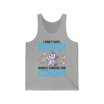 Funny I Don't Have Enough Middle Fingers For Cancer Unicorn Tank Top For Men Women Tank Top