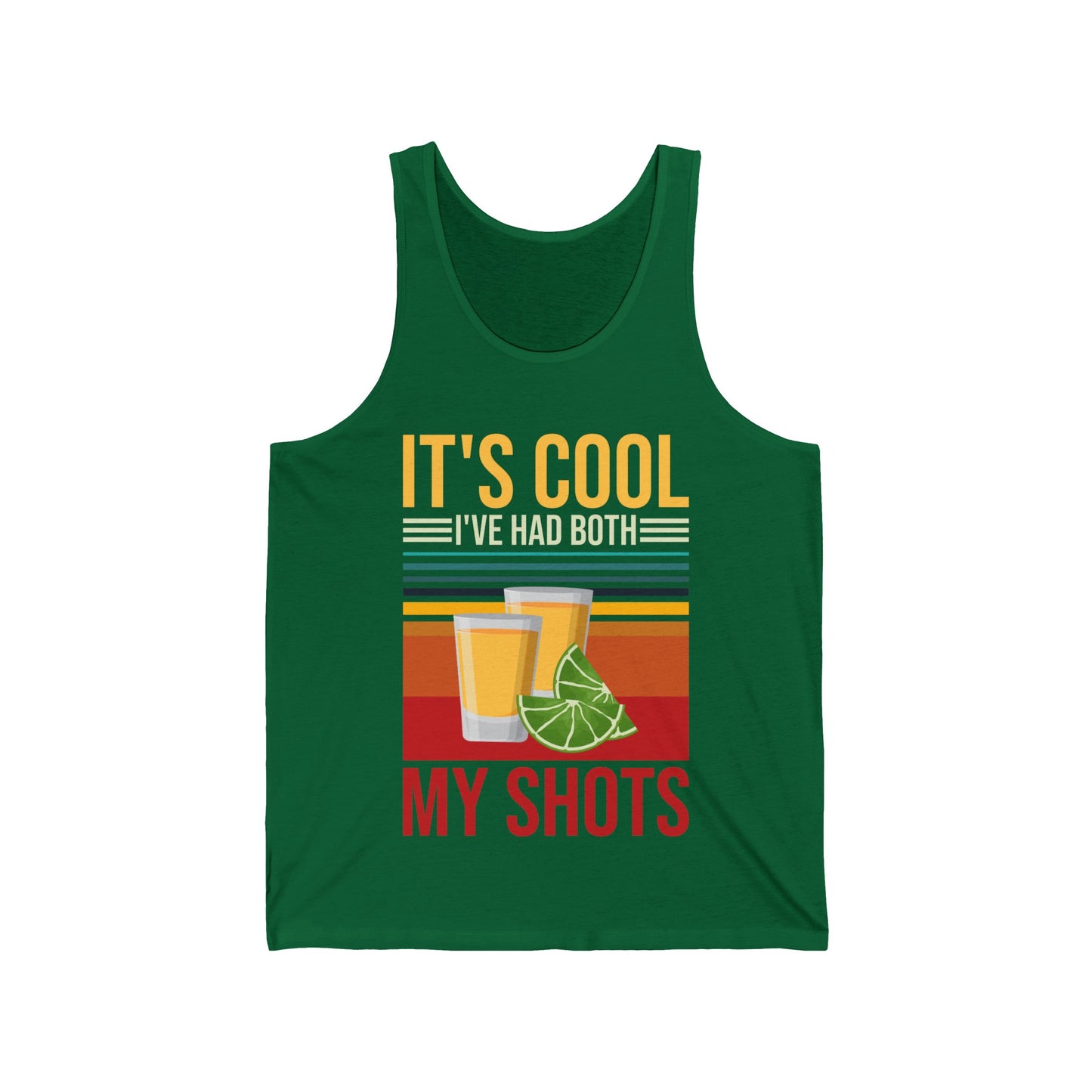 Funny Its Cool I've Had Both My Shots Tequila Vaccinated Sarcastic Tank Tops