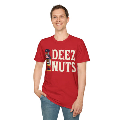 Funny Deez Nuts Nutcracker Ugly Christmas Meme Xmas Gift T-Shirt Men Women