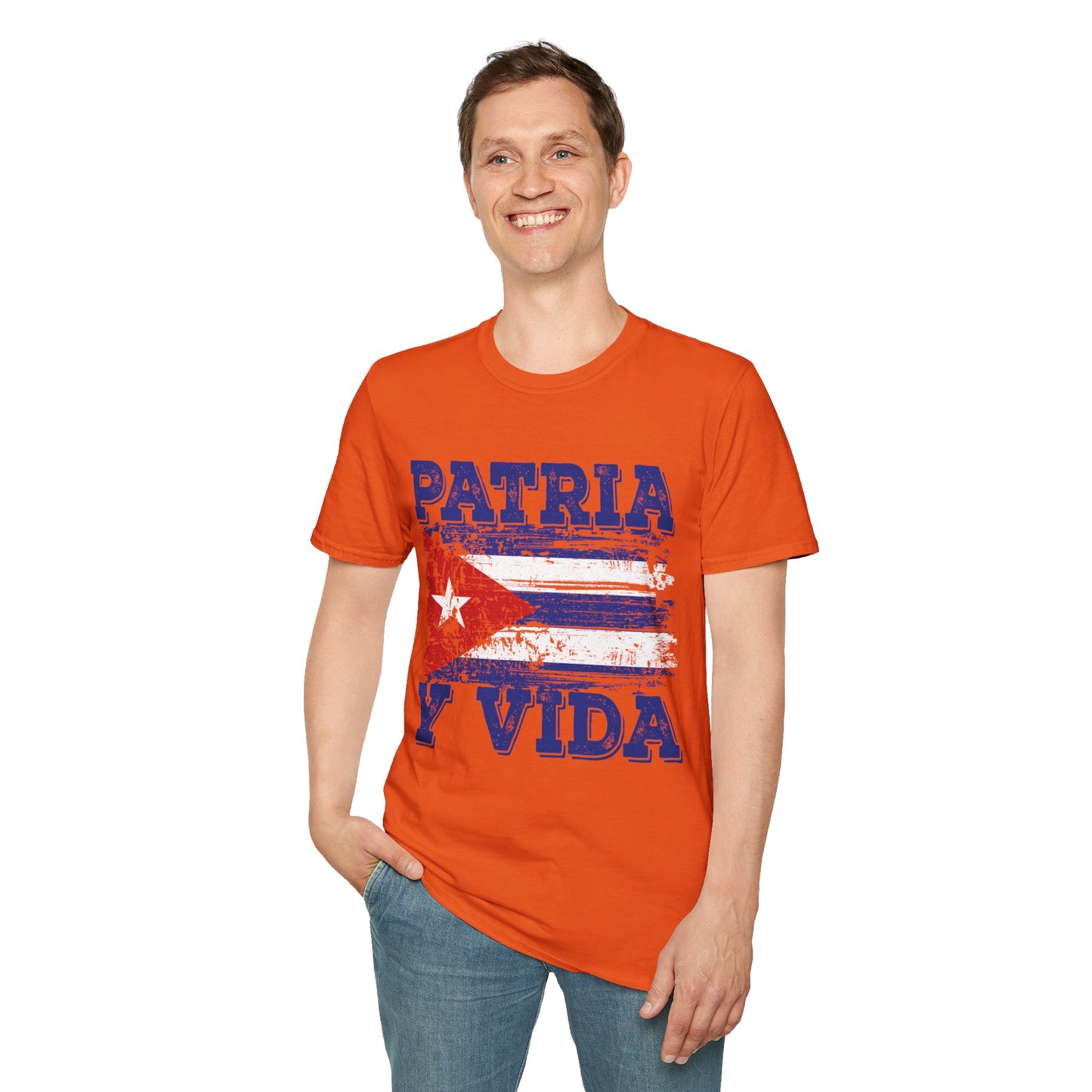 Cuba Patria y Vida Flag Distressed Vintage Cuban Flag T-Shirt For Men Women