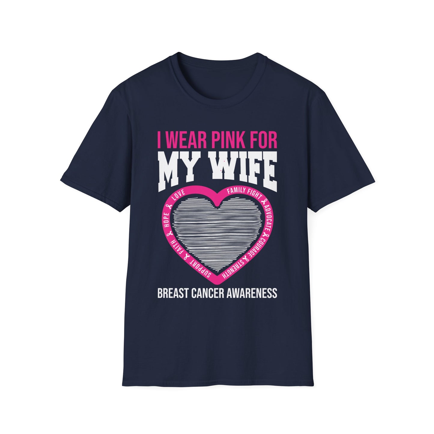 Husband Men I Wear Pink for My Wife Breast Cancer Awareness T-Shirt