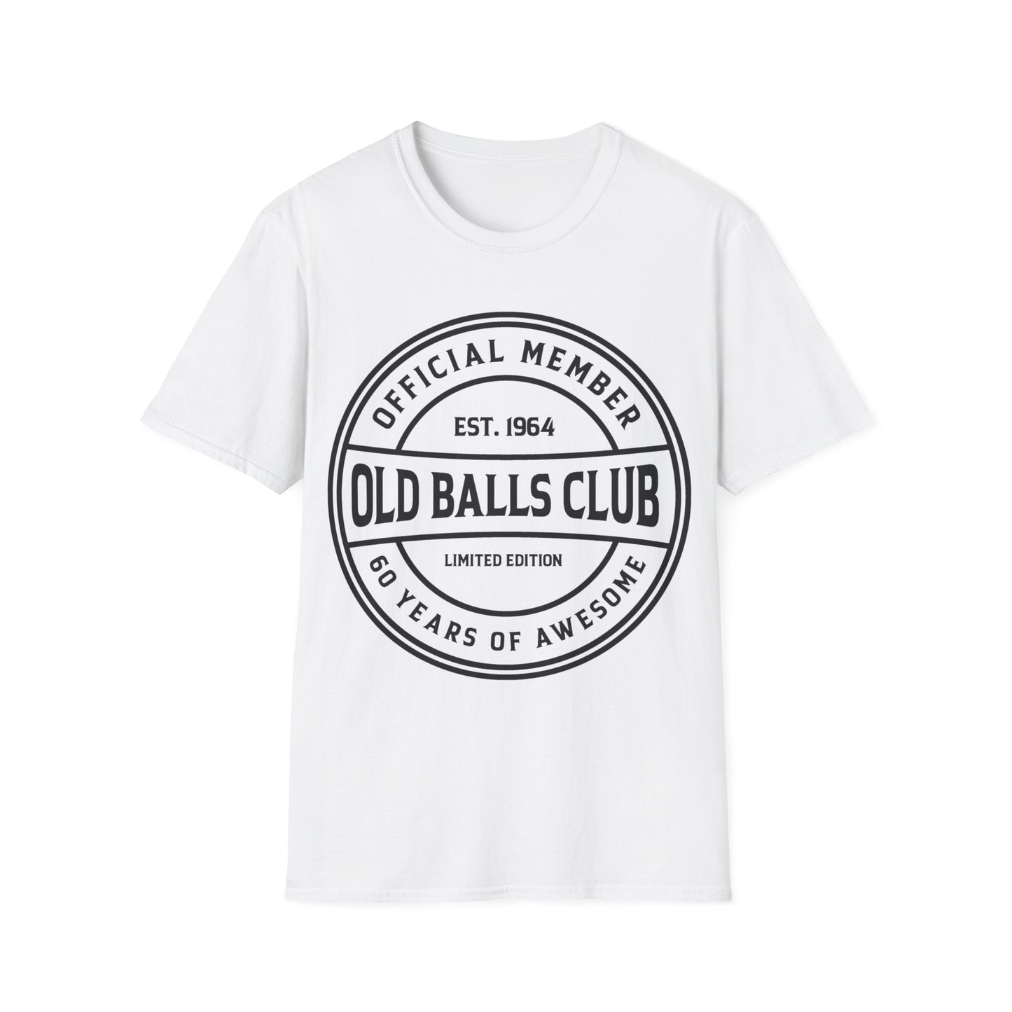 Mens Old Balls Club 60 Years Awesome Sixty 60th Birthday Farthers Day T-Shirt