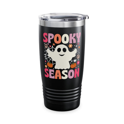 Groovy Spooky Season Cute Ghost Pumpkin Halloween Tumbler For Men Women Kids