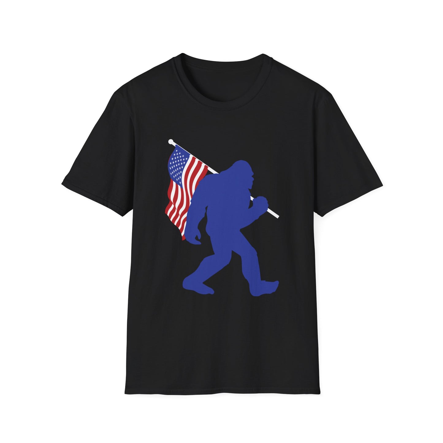 Funny Bigfoot USA Flag America For Sasquatch Believers T-Shirt For Men Women