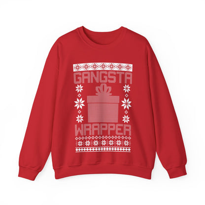 Gangsta Wrapper Funny Ugly Christmas Sweater Women Jumper Sweatshirt