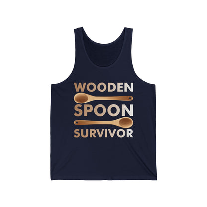 Funny Wooden Spoon Survivor Retro Novelty Sarcastic Tank Tops For Men Women