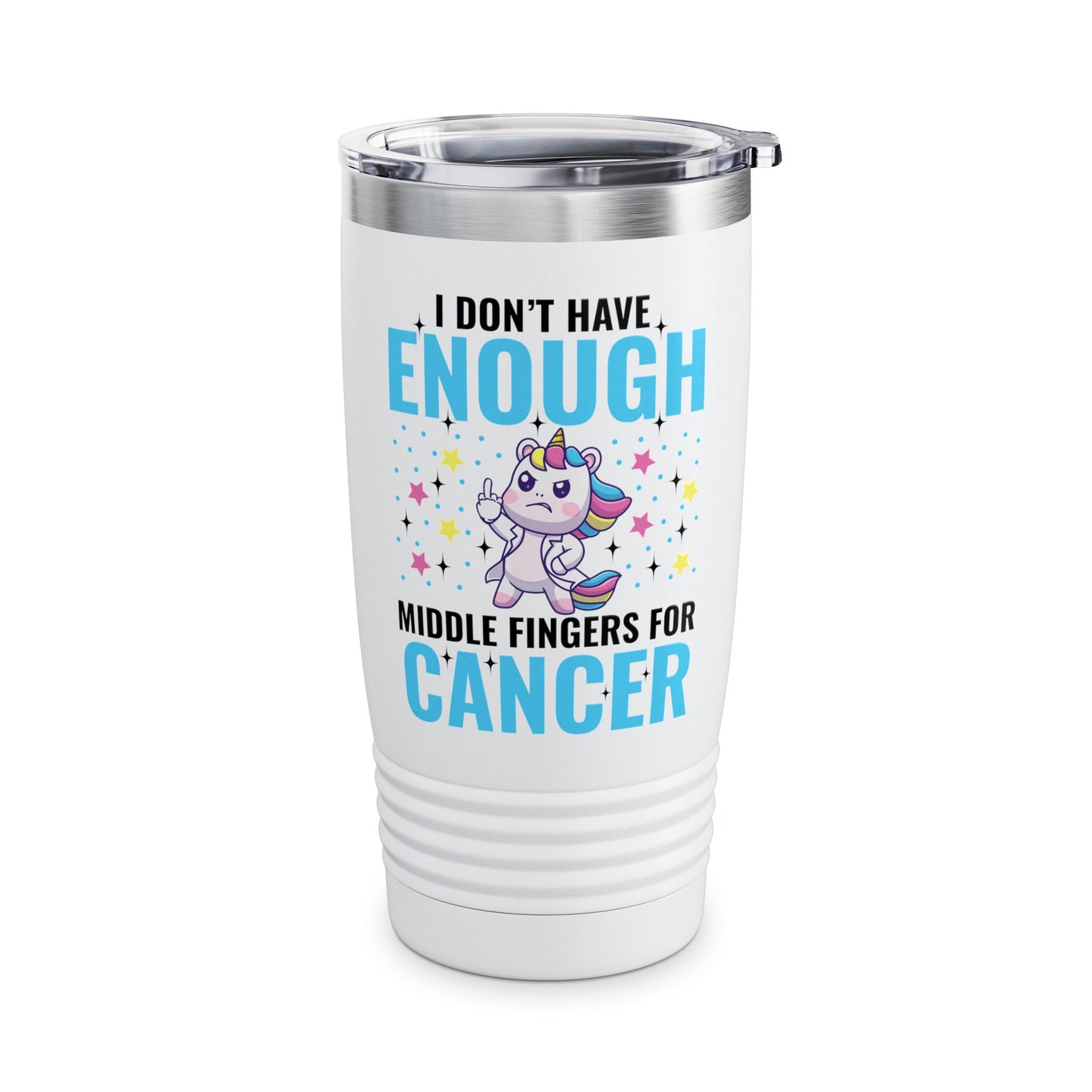 Funny I Don't Have Enough Middle Fingers For Cancer Unicorn Tumbler For Men Women Tumbler