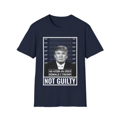 Donald Trump Police Mugshot Not Guilty President Legend 45 47 T-Shirt For Men Women