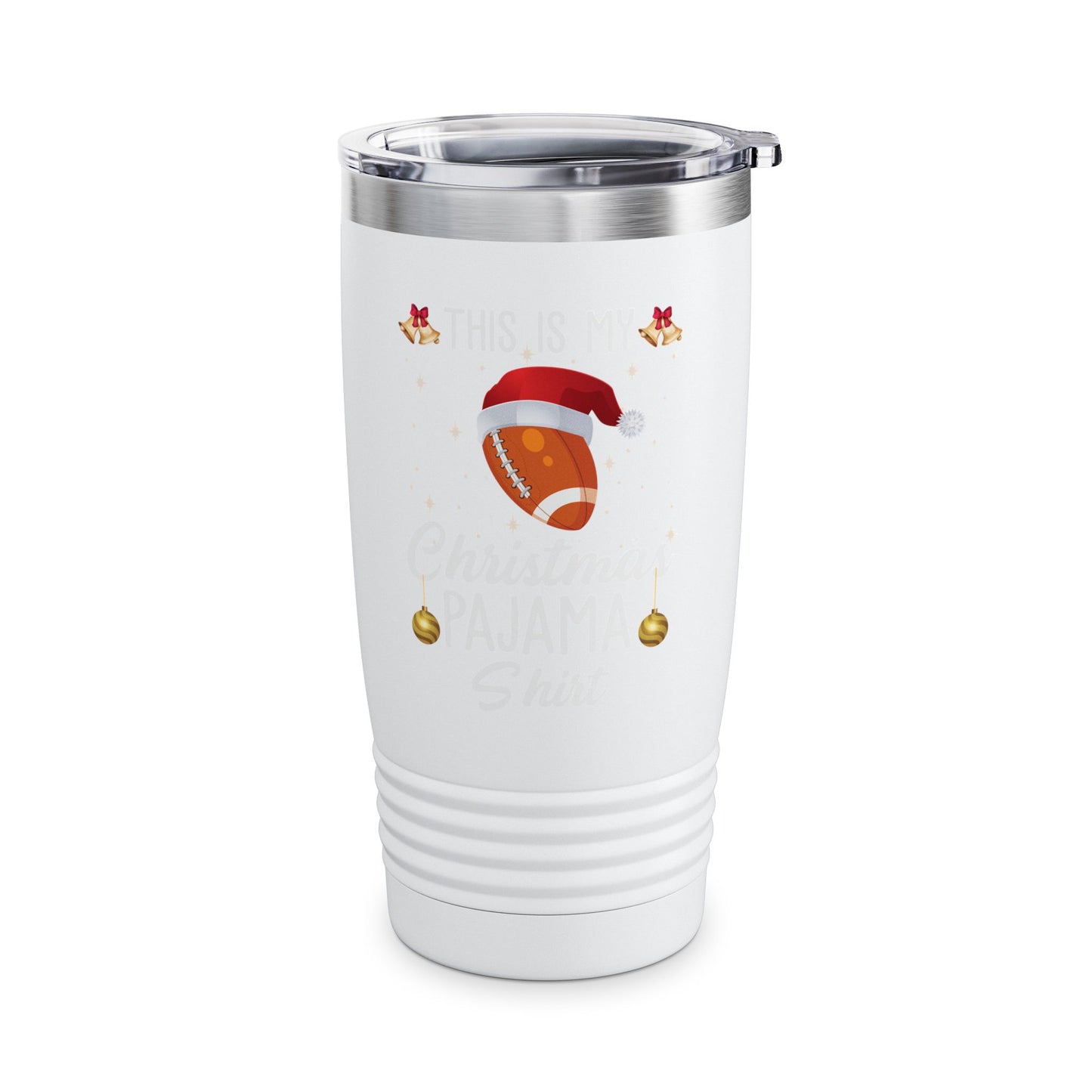 Funny This Is My Christmas Pajama Tumbler Gift For Football Lover Xmas Tumbler Men Women