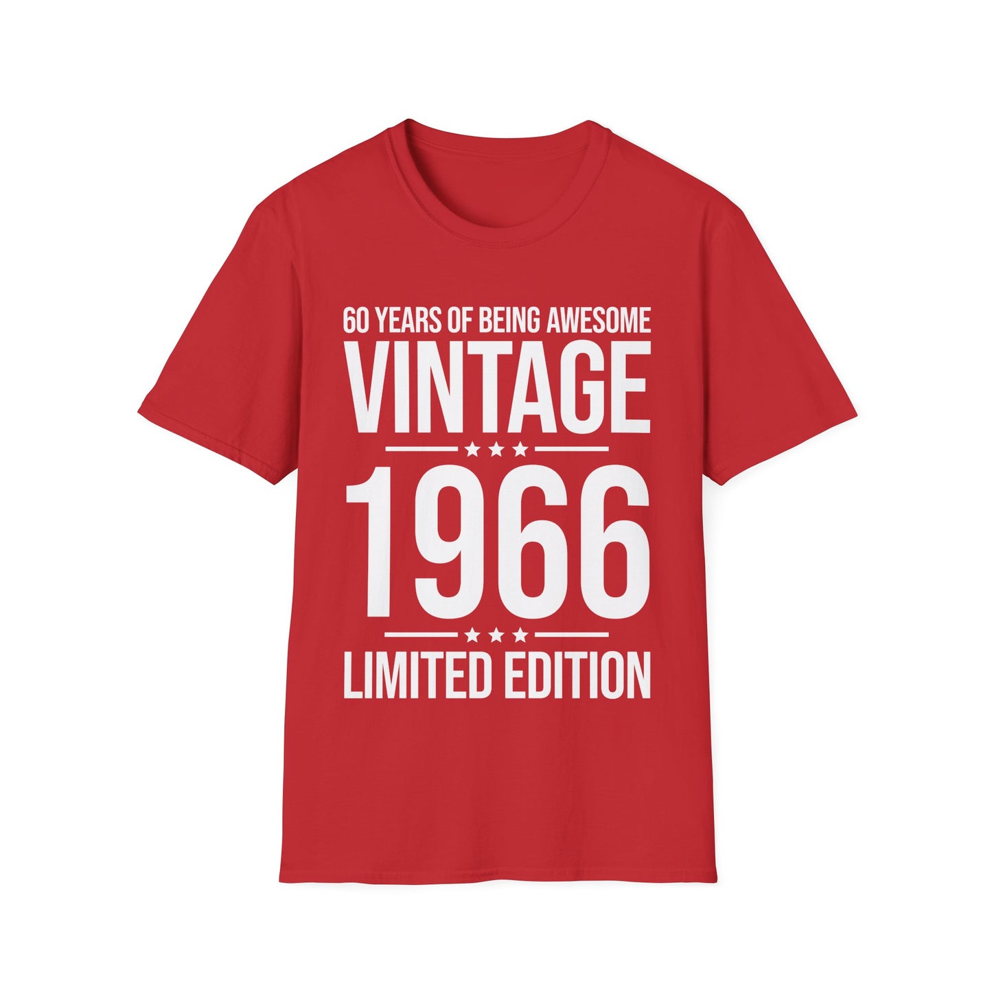 60 Year Old Gifts Vintage 1966 60 Years Awesome 60th Birthday T-Shirt