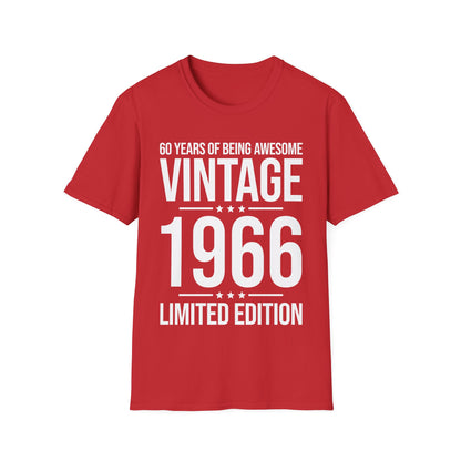 60 Year Old Gifts Vintage 1966 60 Years Awesome 60th Birthday T-Shirt