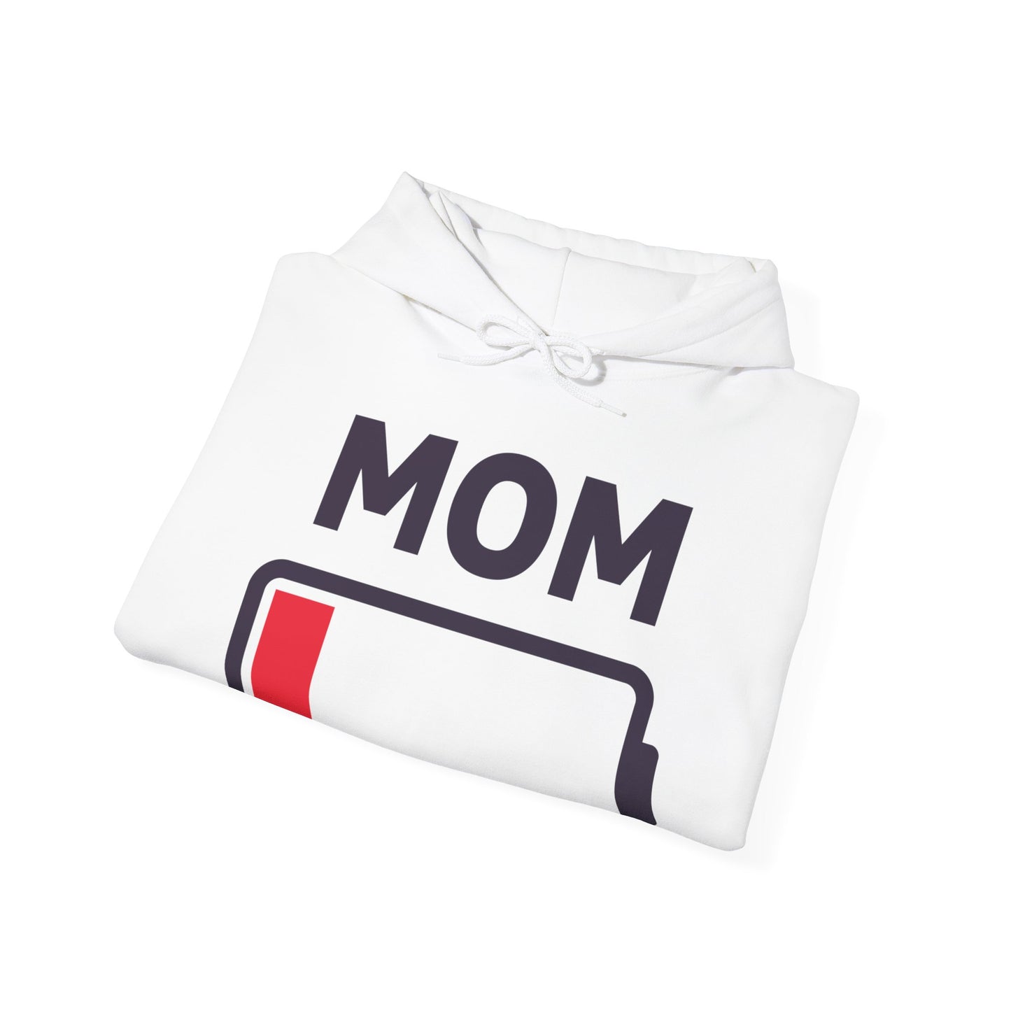 Funny Mom Tired Low Battery Mothers Day Hoodie