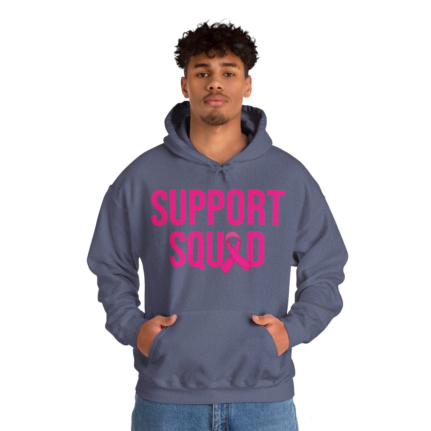 Support Squad Breast Cancer Warrior Awareness October Pink Hoodie