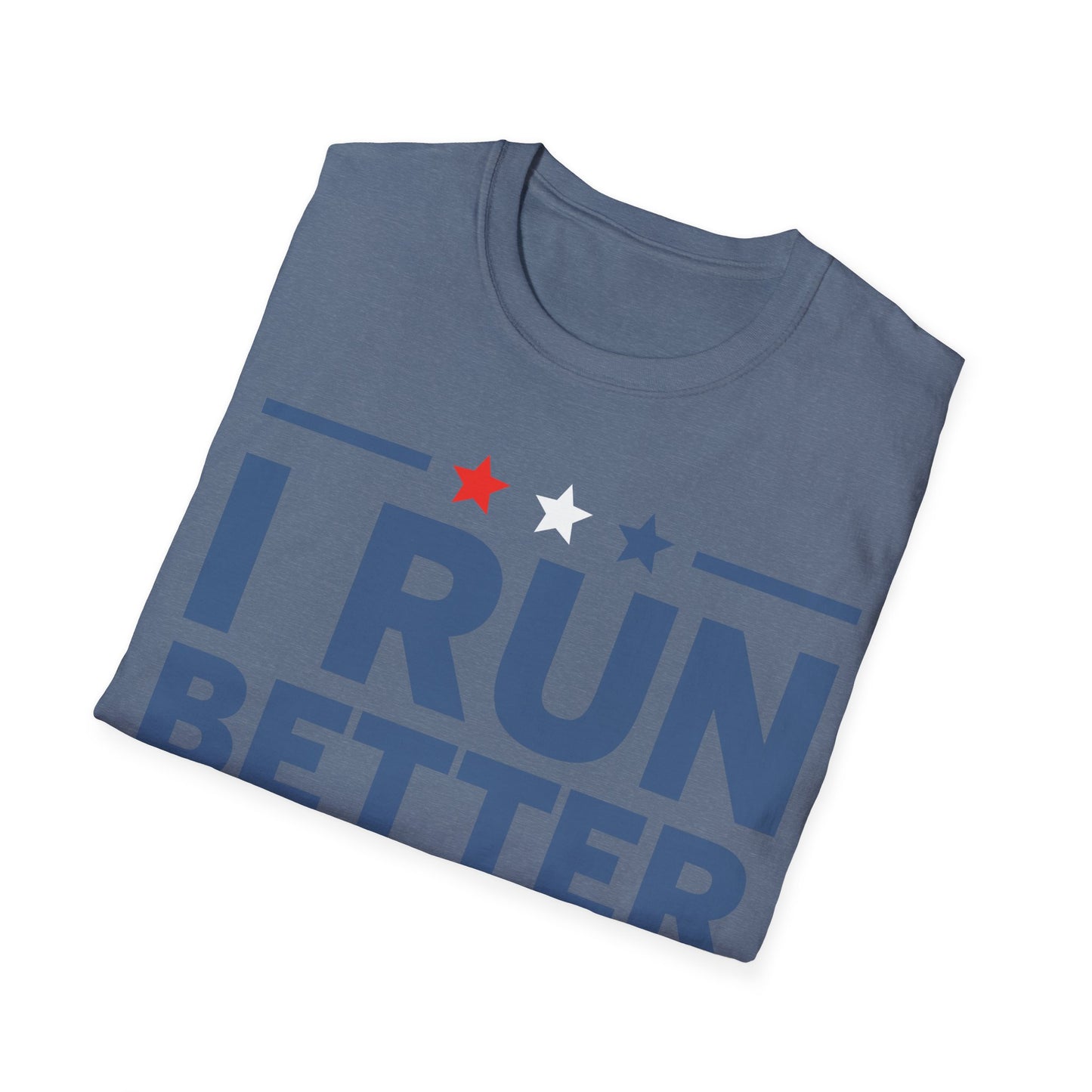 Funny I Run Better Than The Government Racerback Running Marathon T-Shirt