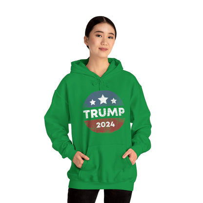 Trump 2024 Retro Campaign Button Re Elect President Trump Hoodie For Men Women Hoodie