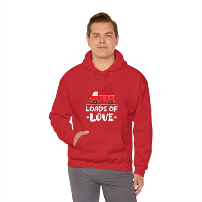 Funny Loads of Love Tractor Cute Valentines Day Truck Hoodie