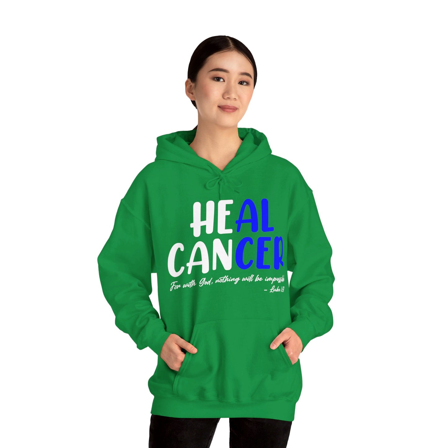 Colon Cancer Faith Bible Verse CRC Awareness Support Heal Family Hoodie For Men Women