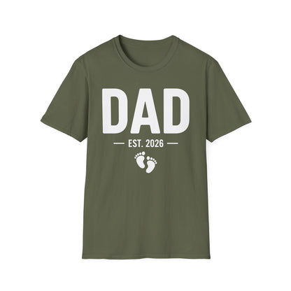 Funny Dad Est 2026 To Be Gifts First Time Dad New Daddy T-Shirt For Men