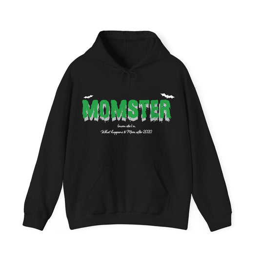 Womens Momster Broomstick Funny Halloween Party Mom Mothers Day Hoodie