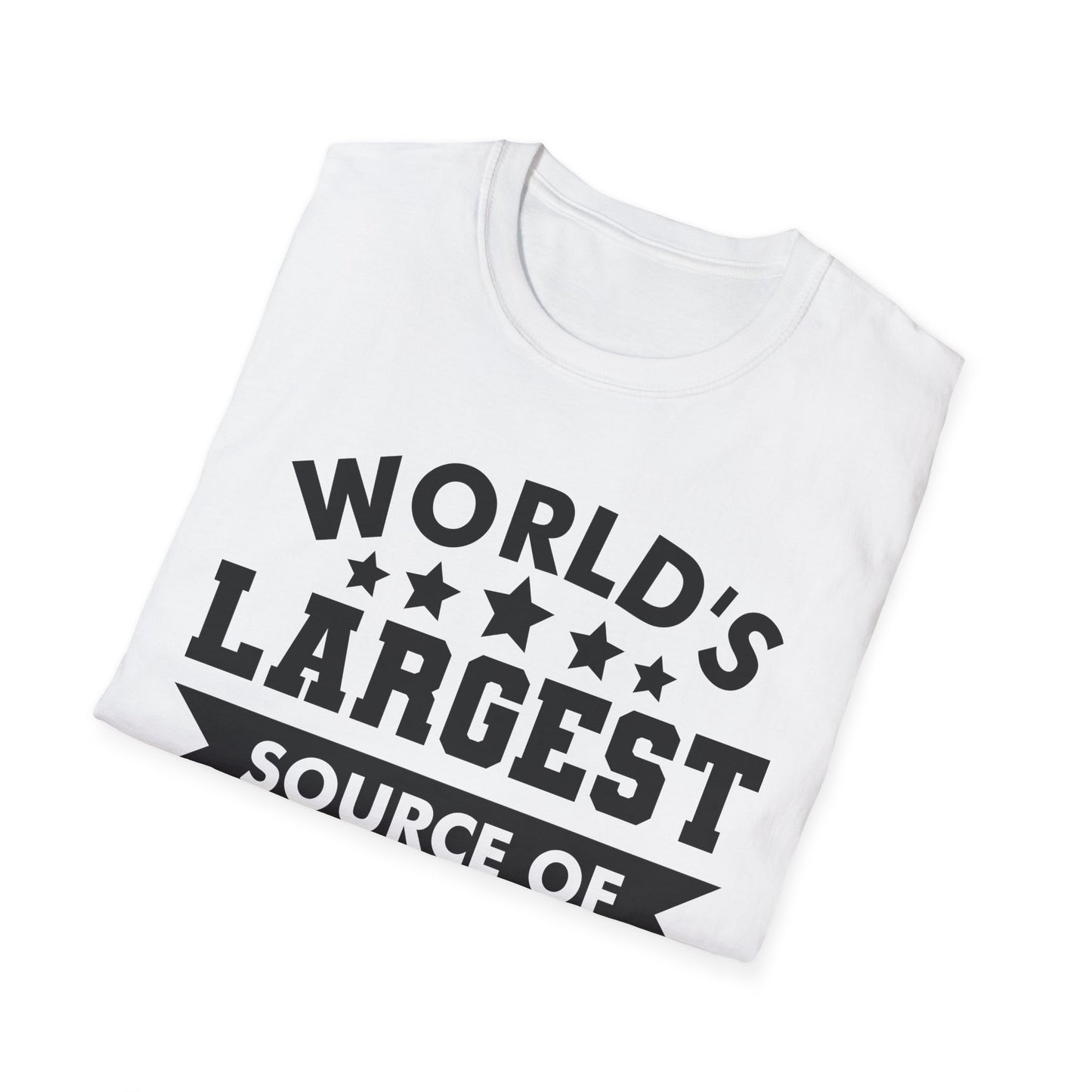 Funny Worlds Largest Source Of Natural Gas Fart Sarcastic T-Shirt