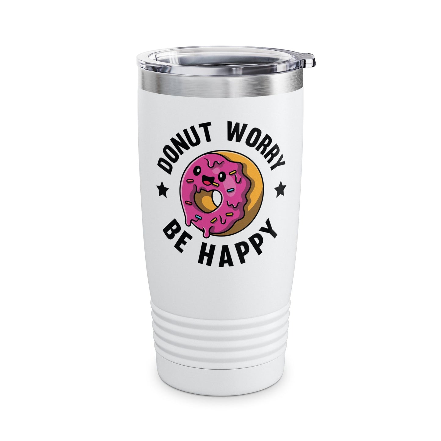 Funny Donut Worry Be Happy Foodie Donut Lovers Tumbler For Men Women Tumbler