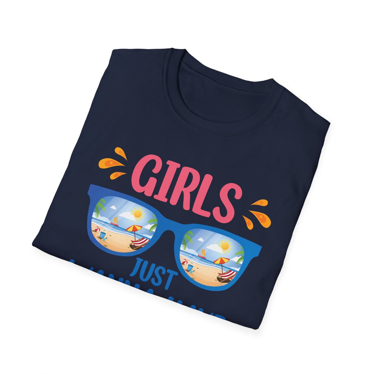 Funny Summer Girls Just Wanna Have Sun Beach Vacation T-Shirt For Women