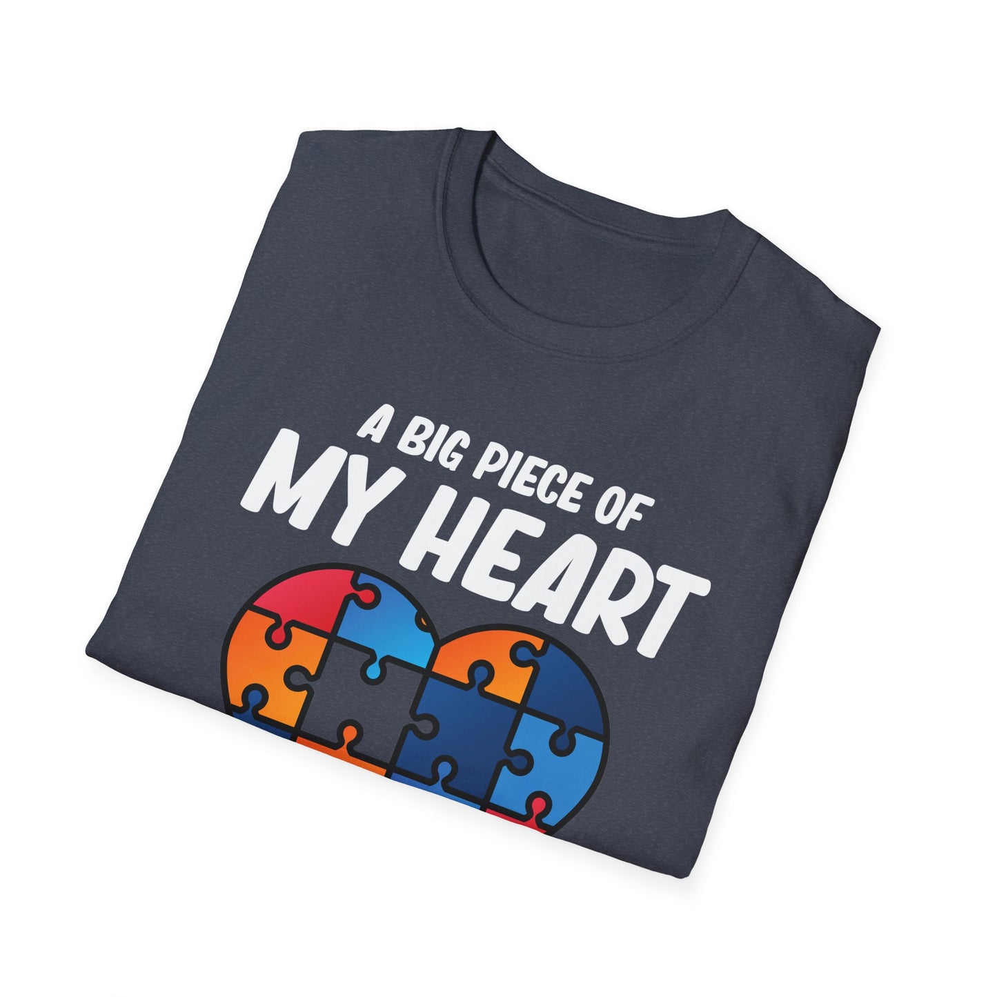 Big Peice Of My Heart Autism Awareness Sister Brother Autistic Kids Awareness T-Shirt