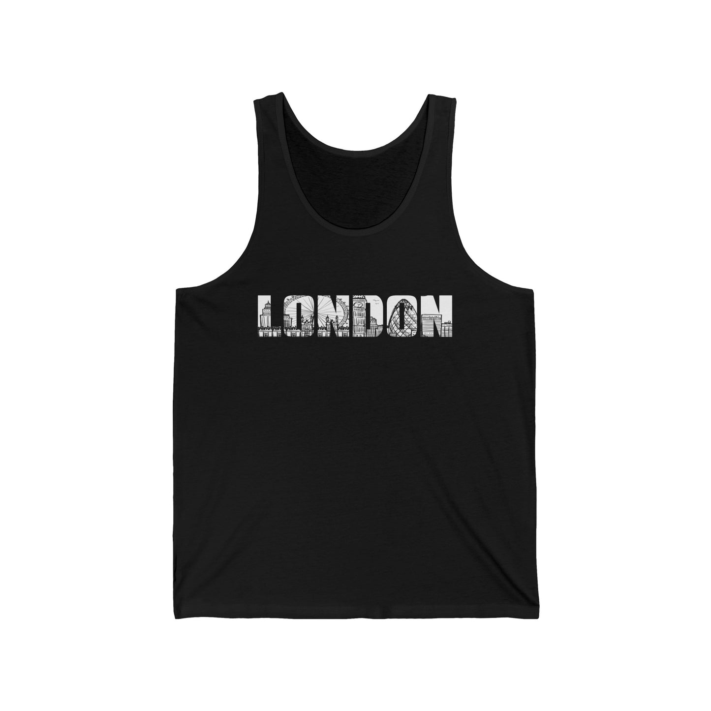 London England Souvenir Flag Phonebooth Double-Decker Bus Tank Top For Men Women Tank Top