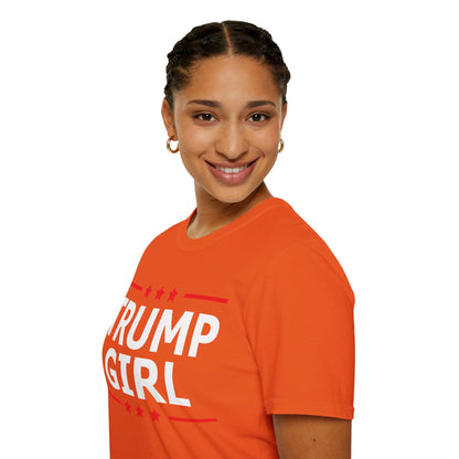 Cute Trump Girl Republican US Flag 2024 Vintage Vote T-Shirt