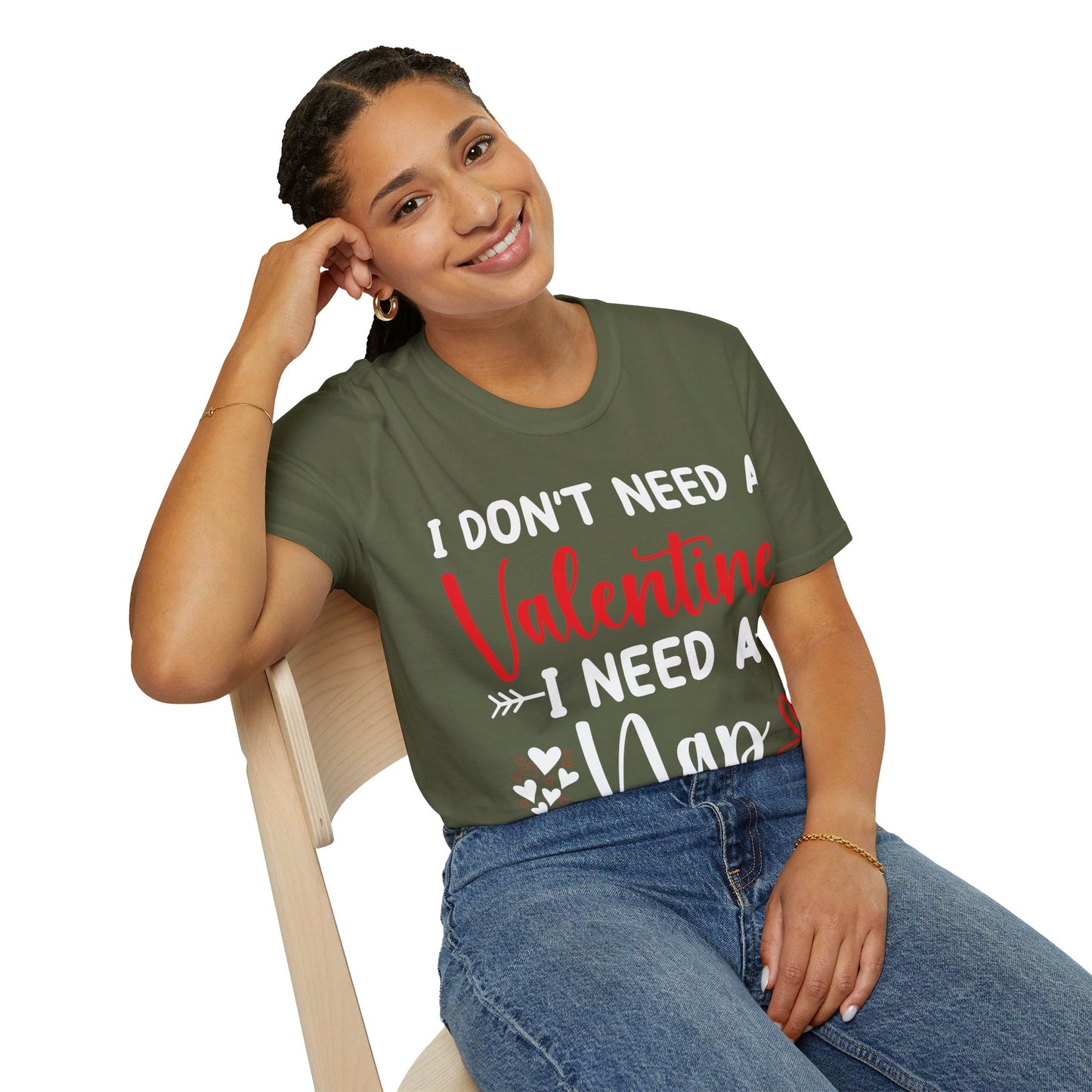 Funny I Don't Need A Valentine I Need A Nap Anti Valentines Day T-Shirt For Men Women T-Shirt