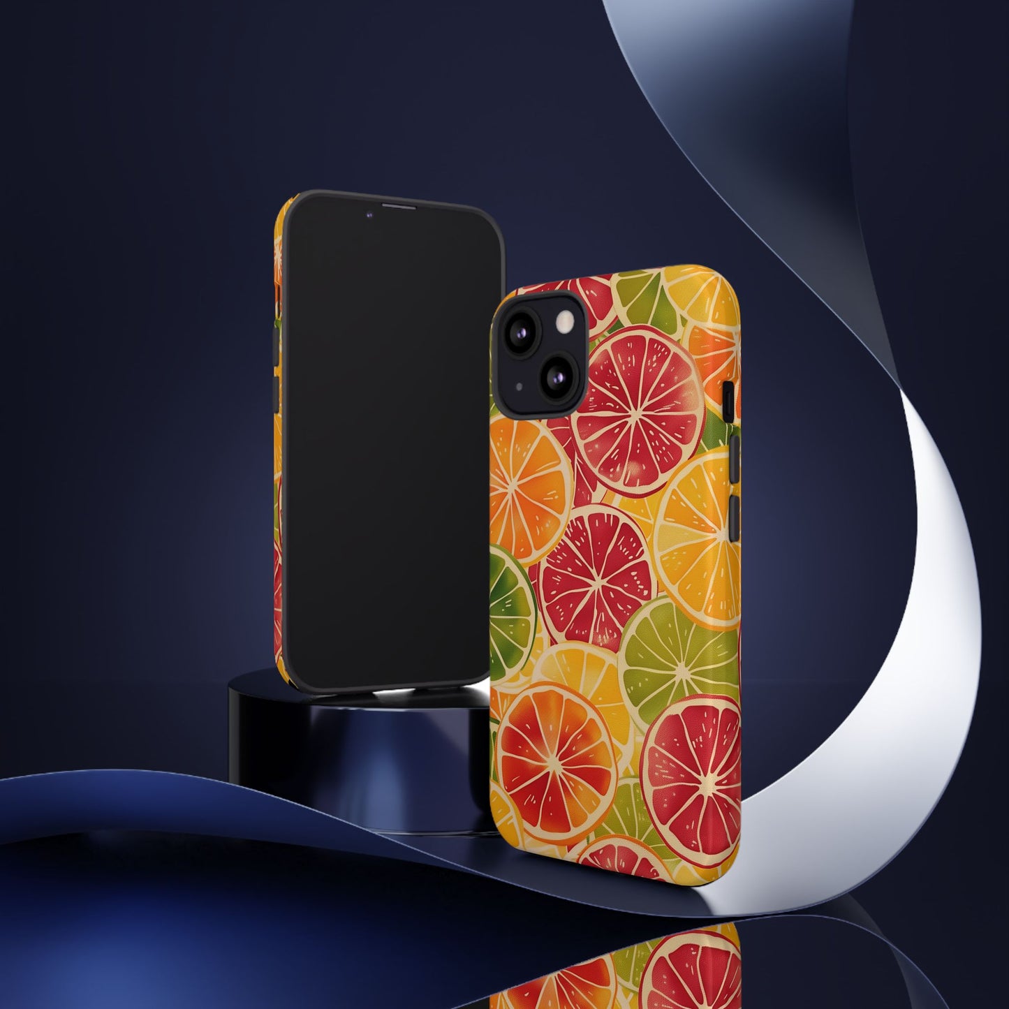 Citrus Burst Vibrant Color Pattern iPhone 13 14 15 16 Pro Max Plus Case Wireless Charging Compatible Tough Cases Protection, Magnetic Phone Case for iPhone Classic Series