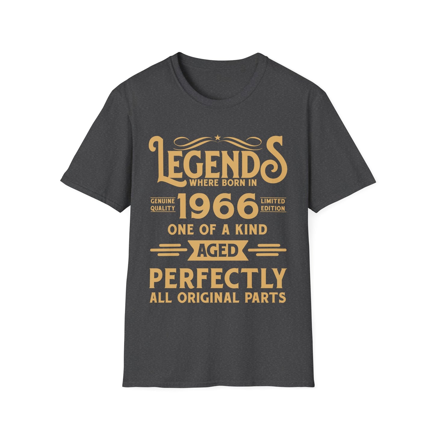 60th Birthday Tee 60 Years Old Vintage Legends Funny Born In 1966 T-Shirt For Men Women T-Shirt