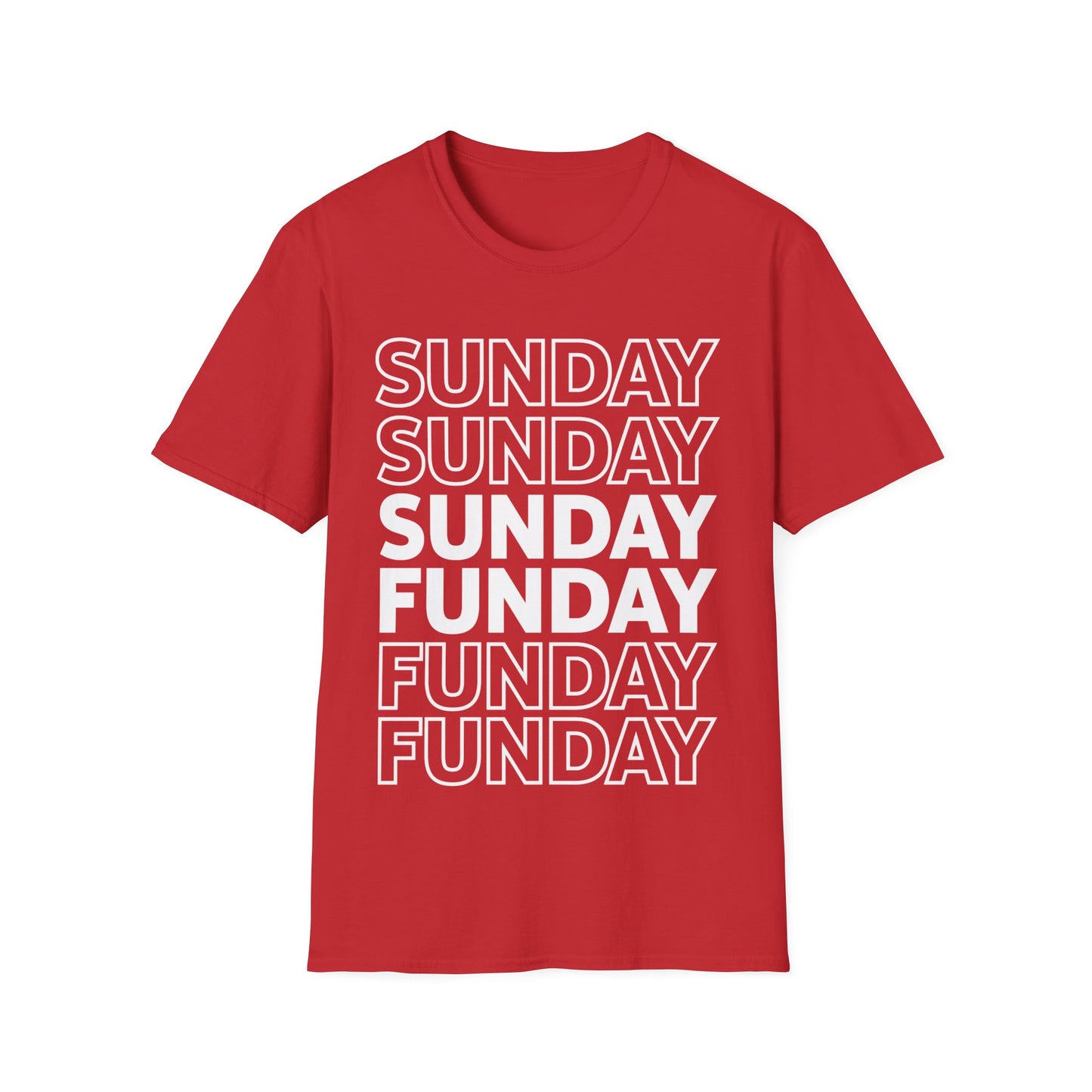 Sunday Funday Rainbow Fade Color Party T-Shirt