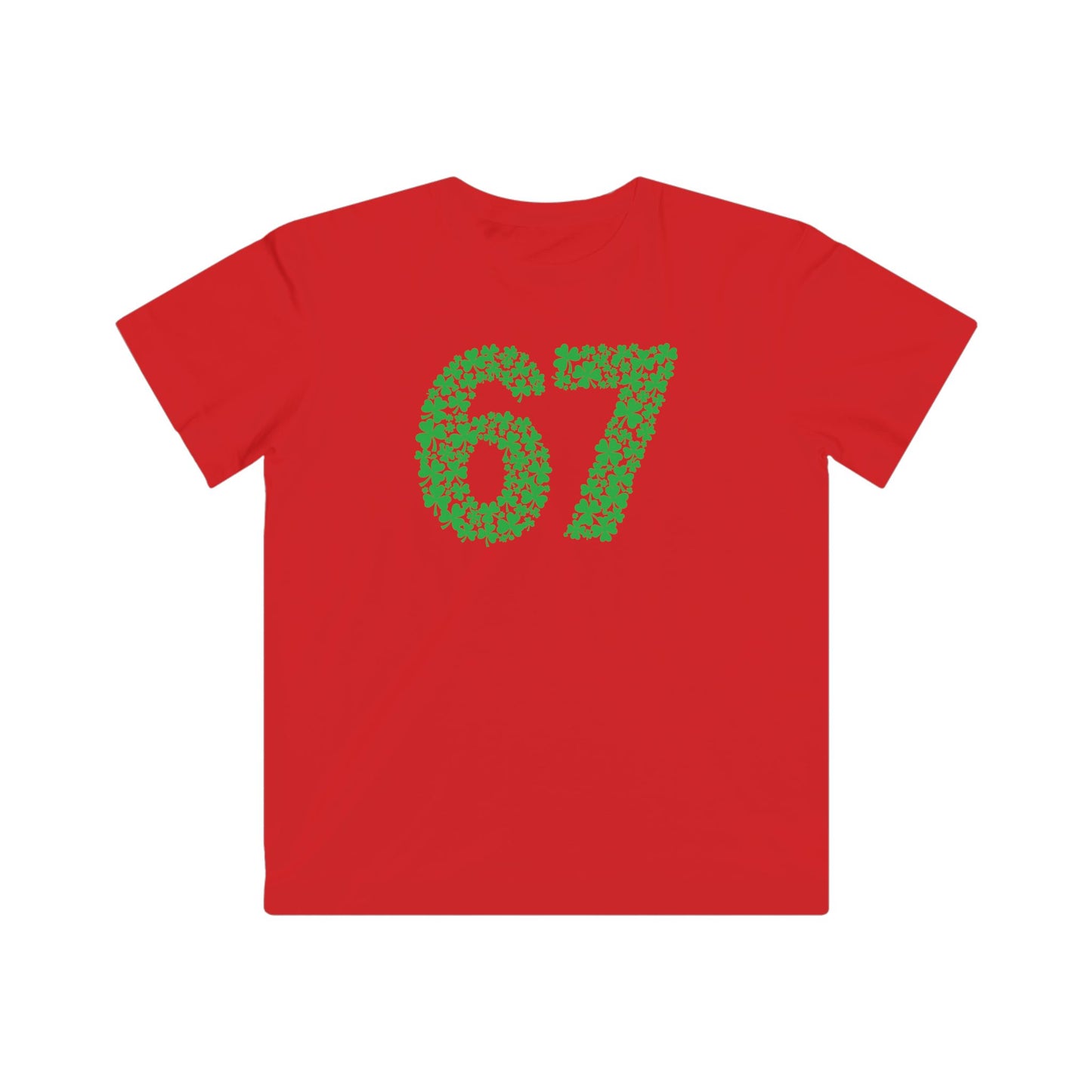 Six Seven Meme 67 St Patrick's Day Shamrocks Kids T-Shirt