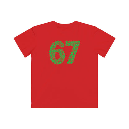Six Seven Meme 67 St Patrick's Day Shamrocks Kids T-Shirt
