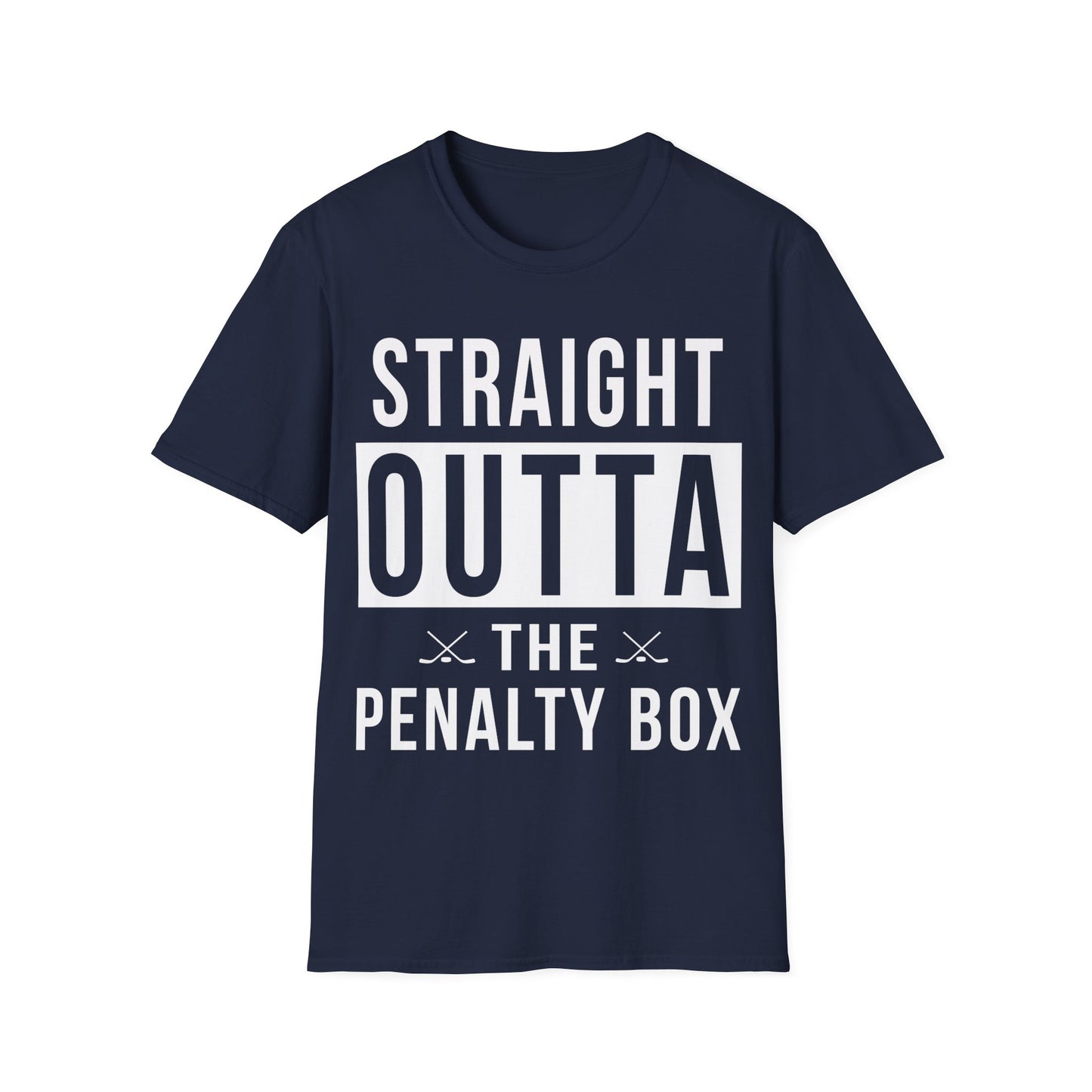 Funny Ice Hockey Straight Outta Penalty Box T-Shirt For Men Women T-Shirt