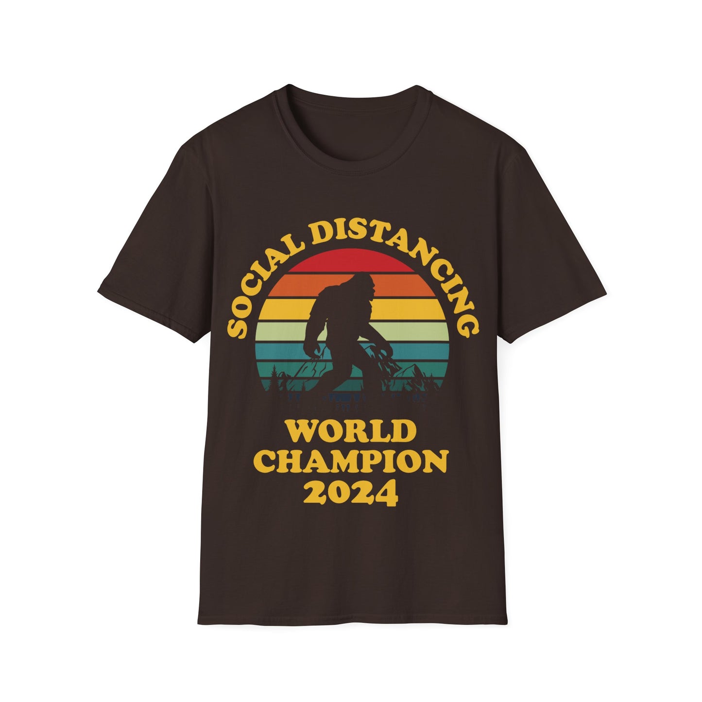 Bigfoot Social Distancing World Champion 2024 T-shirt For Men Women