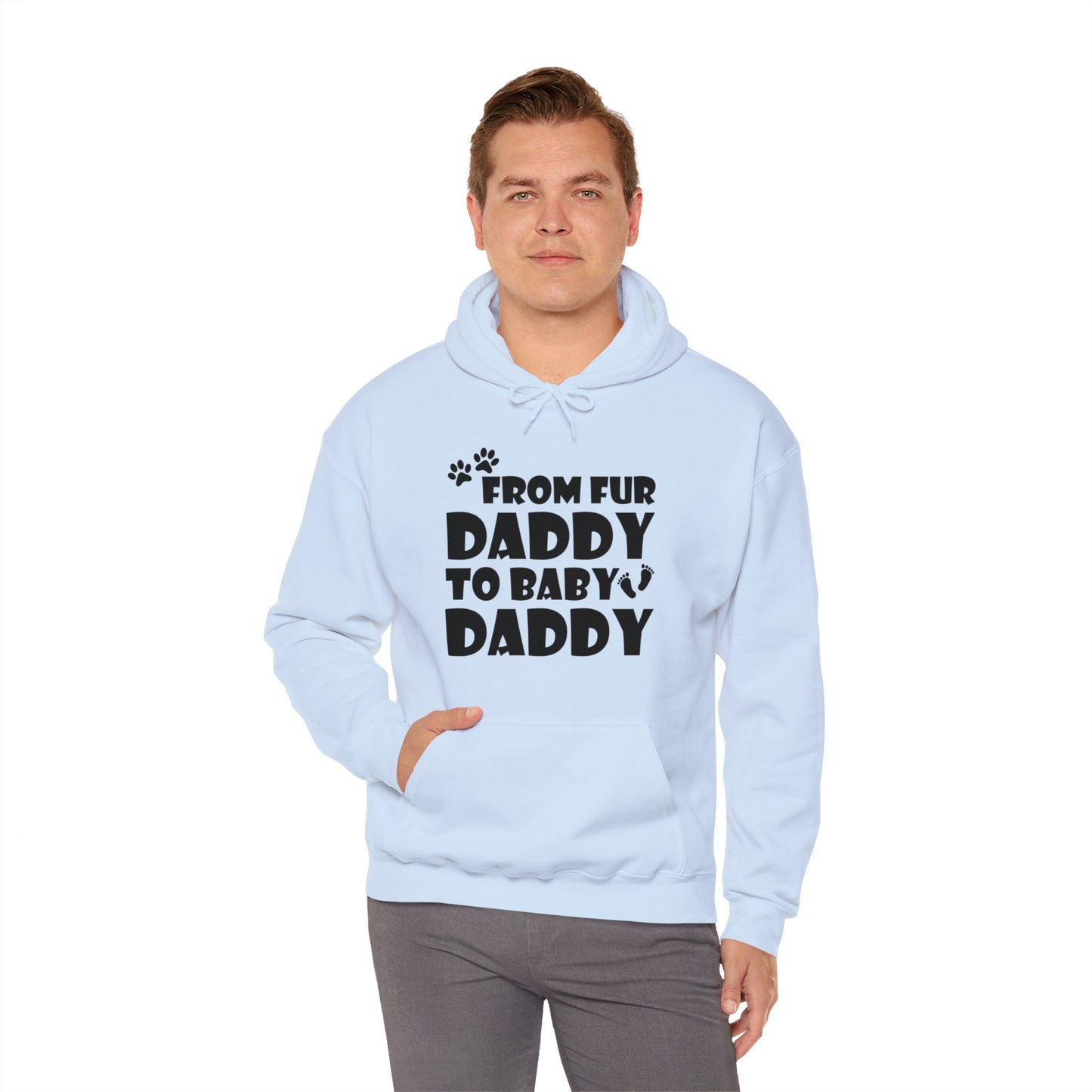 From Fur Daddy To Baby Daddy - Dog Dad Fathers Pregnancy Hoodie