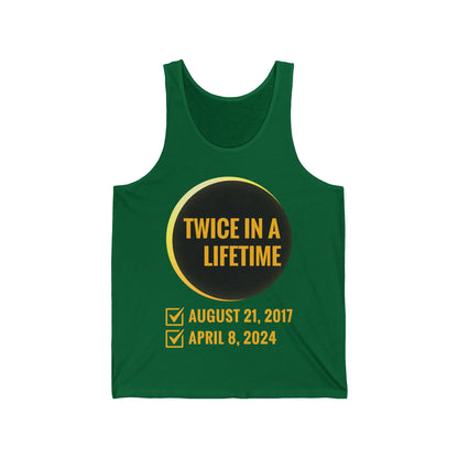 Solar Eclipse Shirt Twice in Lifetime 2024 Funny Solar Eclipse Tank Top