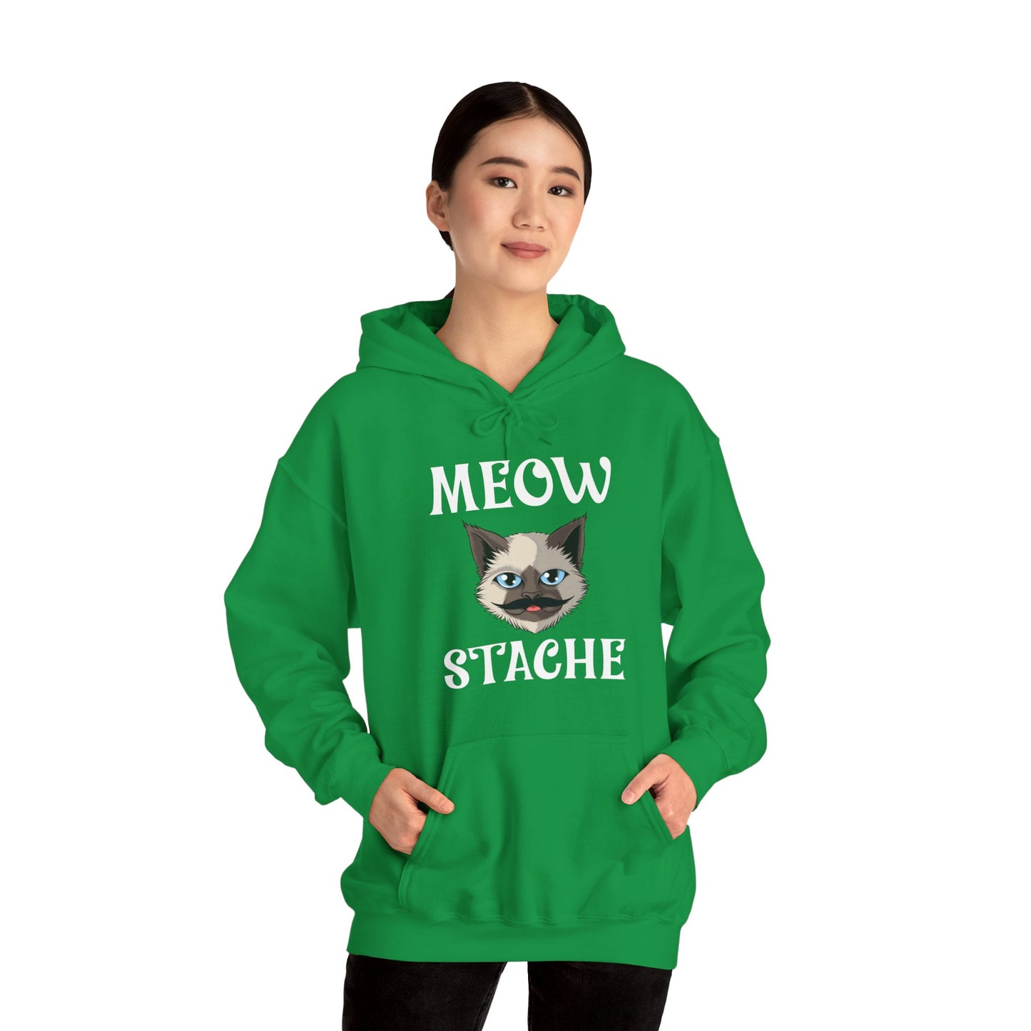 Meowstache Cat Mustache Moustache Beard Bearded Kitten Lovers Hoodie For Men Women Hoodie