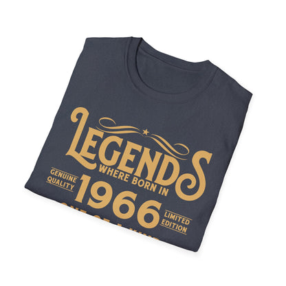 60th Birthday Tee 60 Years Old Vintage Legends Funny Born In 1966 T-Shirt For Men Women T-Shirt