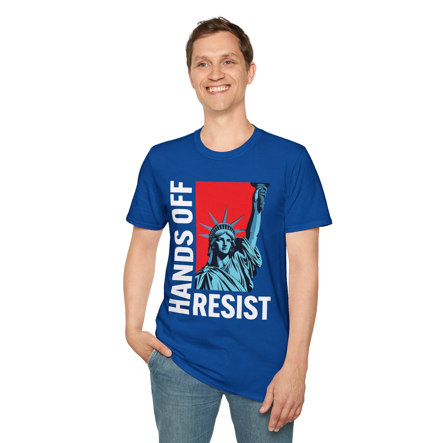Resist Statue of Liberty Hands Off Resistance Protest T-Shirt For Men Women