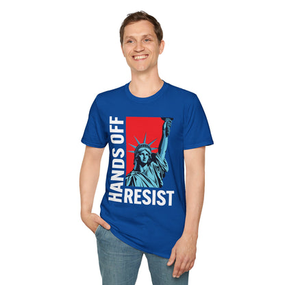 Resist Statue of Liberty Hands Off Resistance Protest T-Shirt For Men Women