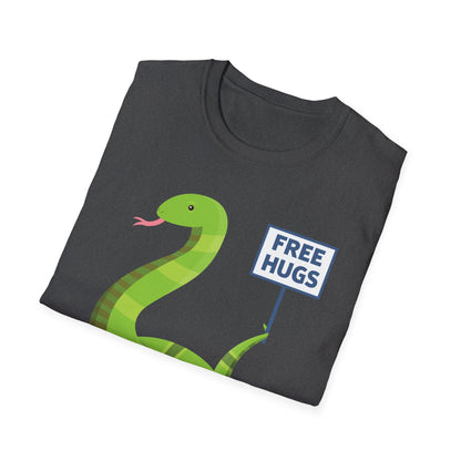 Funny Free Hugsss Cute Snake Hug Lovers Sarcastic  T-Shirt For Men Women Travelers